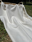 100% Mulberry Silk, Noil Raw Natural Fabric Sustainable.