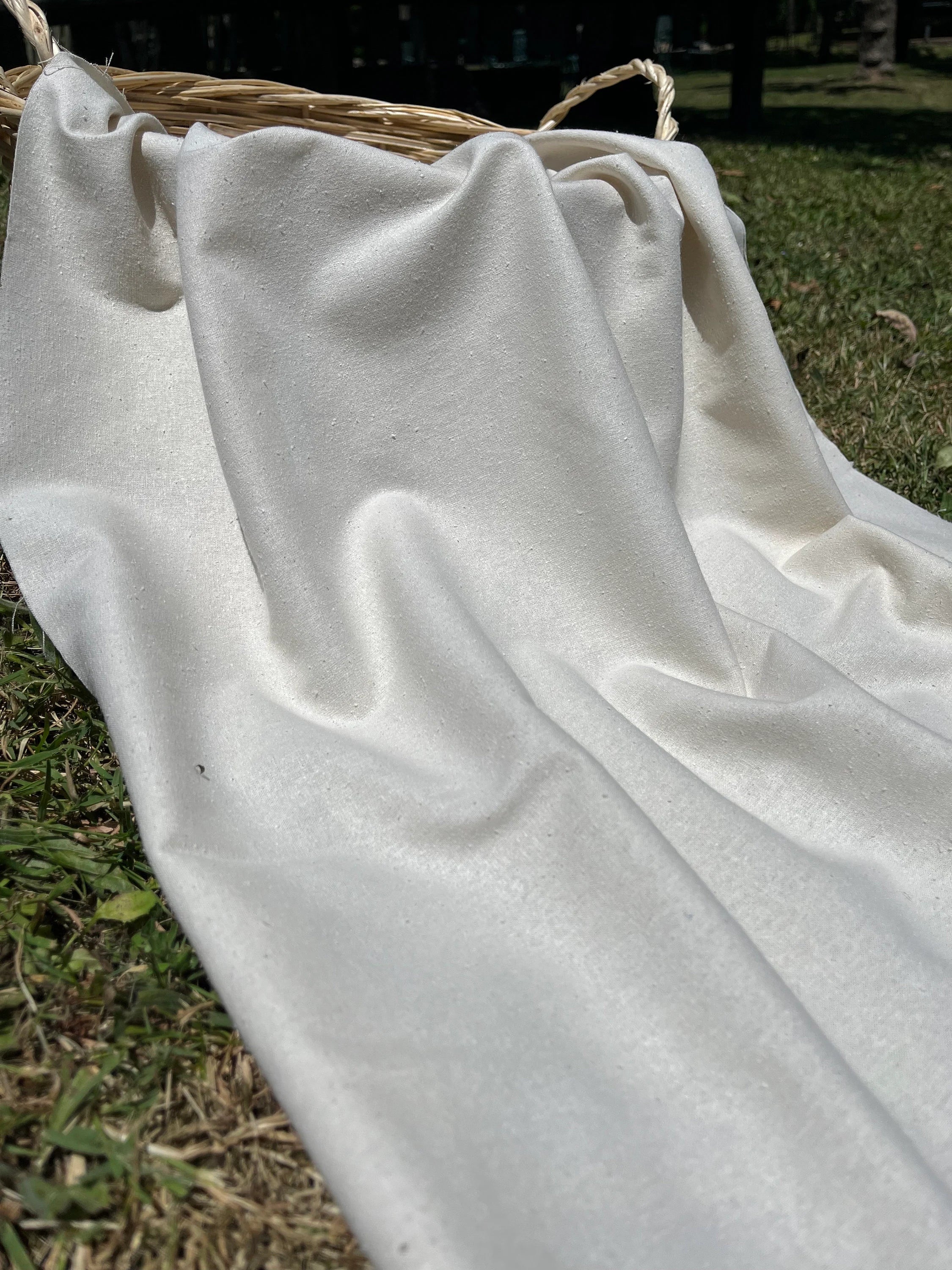 100% Mulberry Silk, Noil Raw Natural Fabric Sustainable.