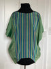 Green Striped Silk  Home Textile Interior Fabrics.