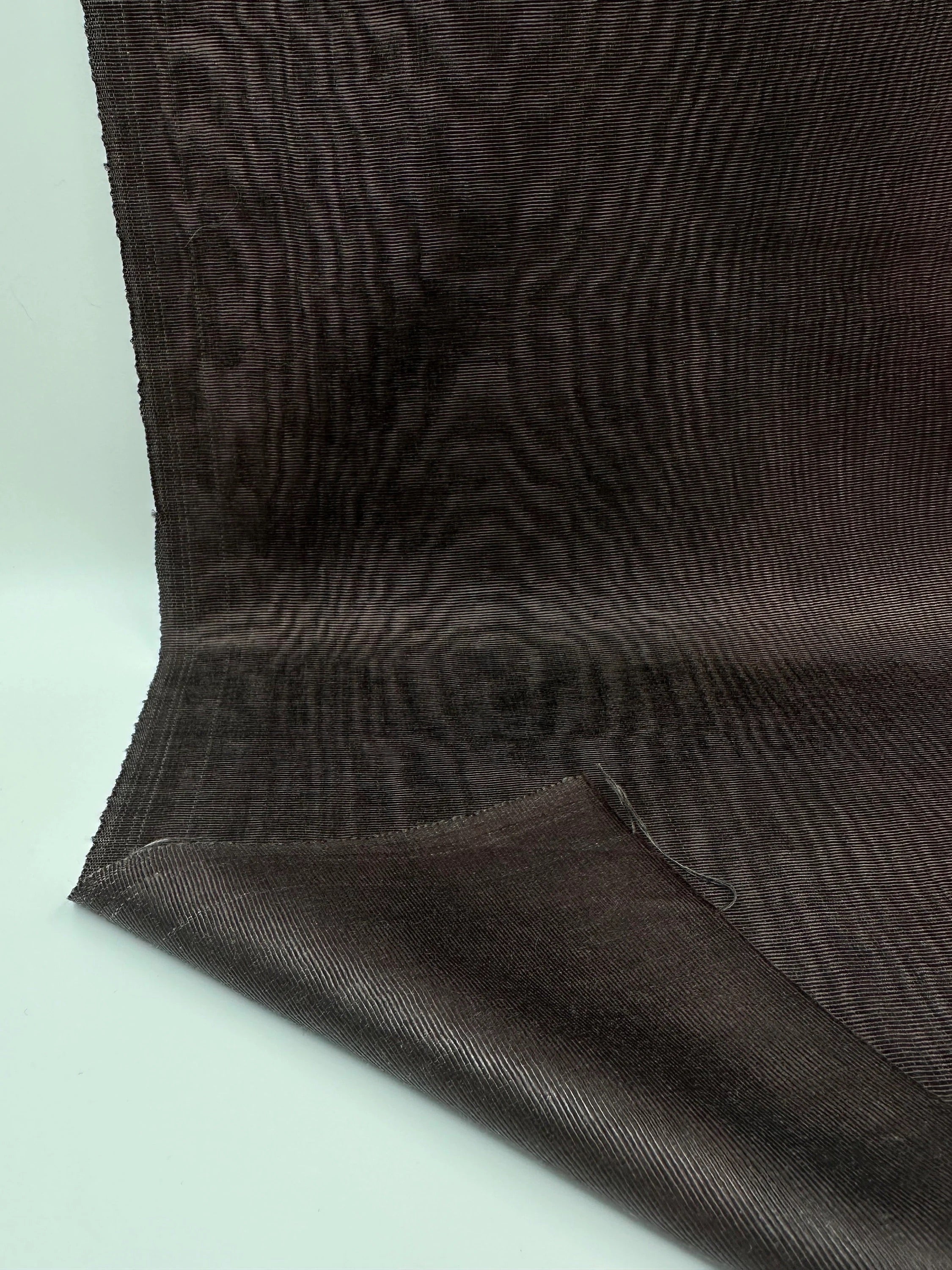 Brown Silk Moire Home Textile Interior Fabrics, Watermark Patterns.