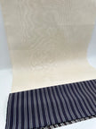Ecru White Silk Moire For Home Textile Interior Fabrics, Watermark Pattern.