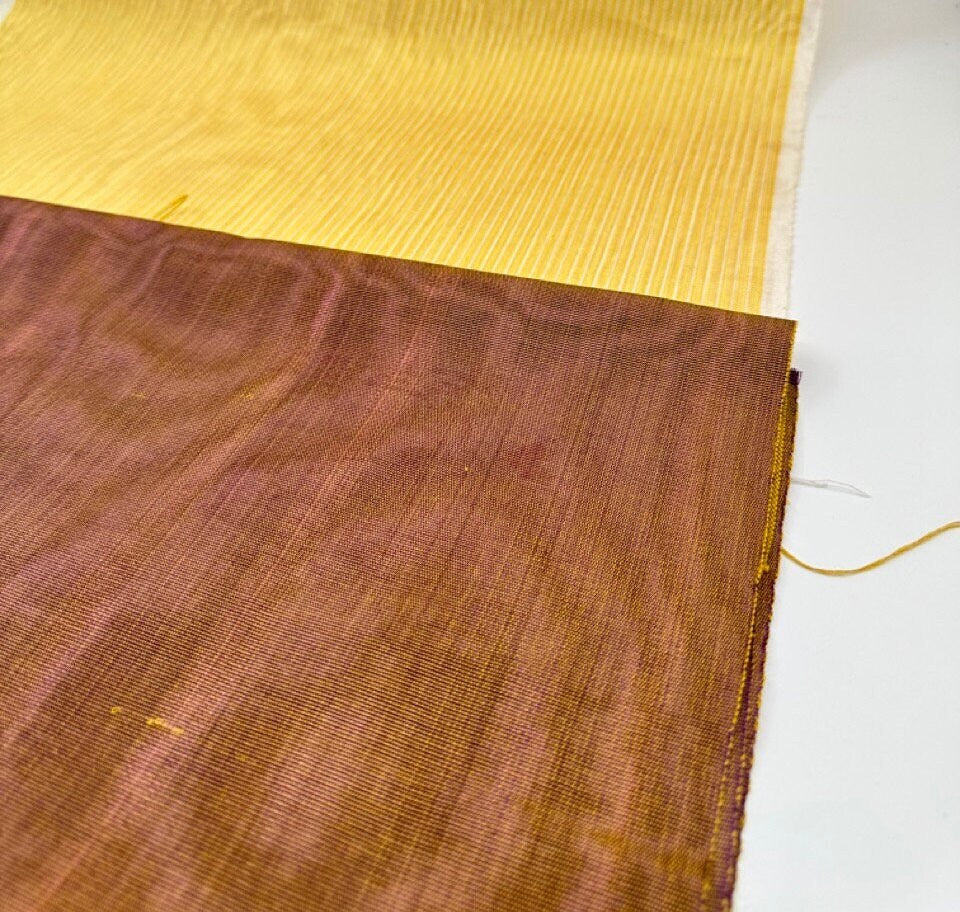 Unique Colour Silk Moiré Fabric By The Yard.