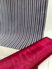 Navy Silver Stripes Silk Moire Home Textile Interior Fabrics Watermark Pattern.