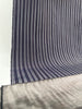 Navy Silver Stripes Silk Moire Home Textile Interior Fabrics Watermark Pattern.