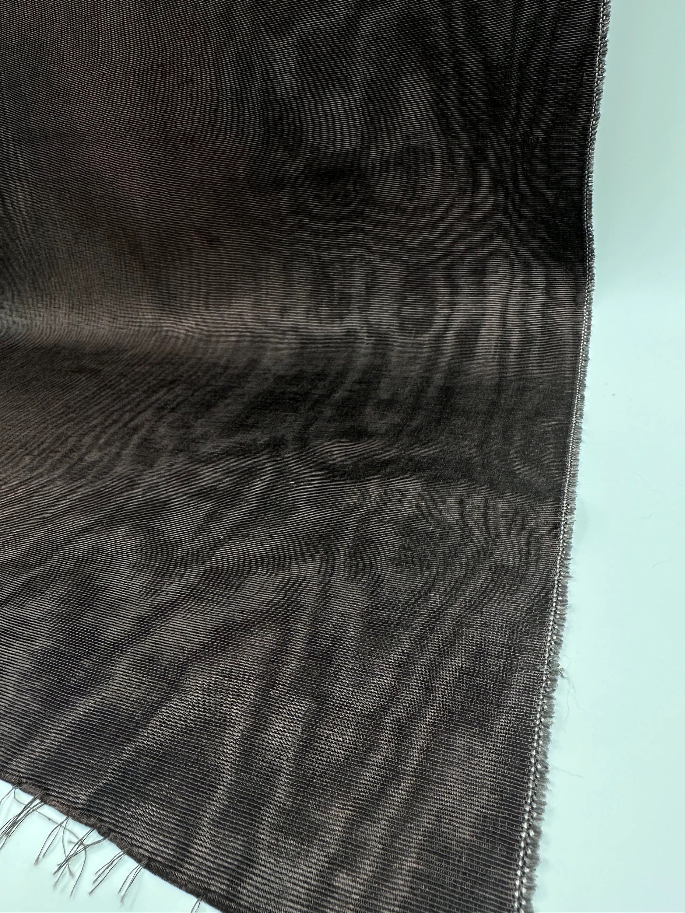 Brown Silk Moire Home Textile Interior Fabrics, Watermark Patterns.