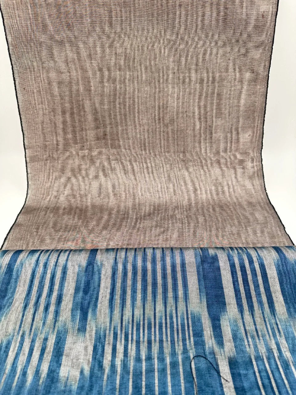 Dark Silver Gray Silk Moire, Watermark Pattern.