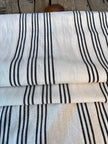 Softened Linen Cotton Fabric By The Yard With Stripes