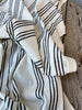 Softened Linen Cotton Fabric By The Yard With Stripes