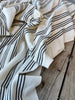 Softened Linen Cotton Fabric By The Yard With Stripes