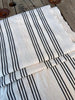 Softened Linen Cotton Fabric By The Yard With Stripes