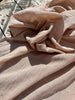 Linen Gauze Unbleached / Light Brown Natural Fabric.