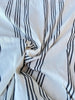 Softened Linen Cotton Fabric By The Yard With Stripes