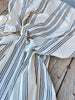 Softened Linen Cotton Fabric By The Yard With Stripes