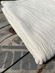 Wrinkled Softened Linen Cotton Fabric By The Yard With Stripes