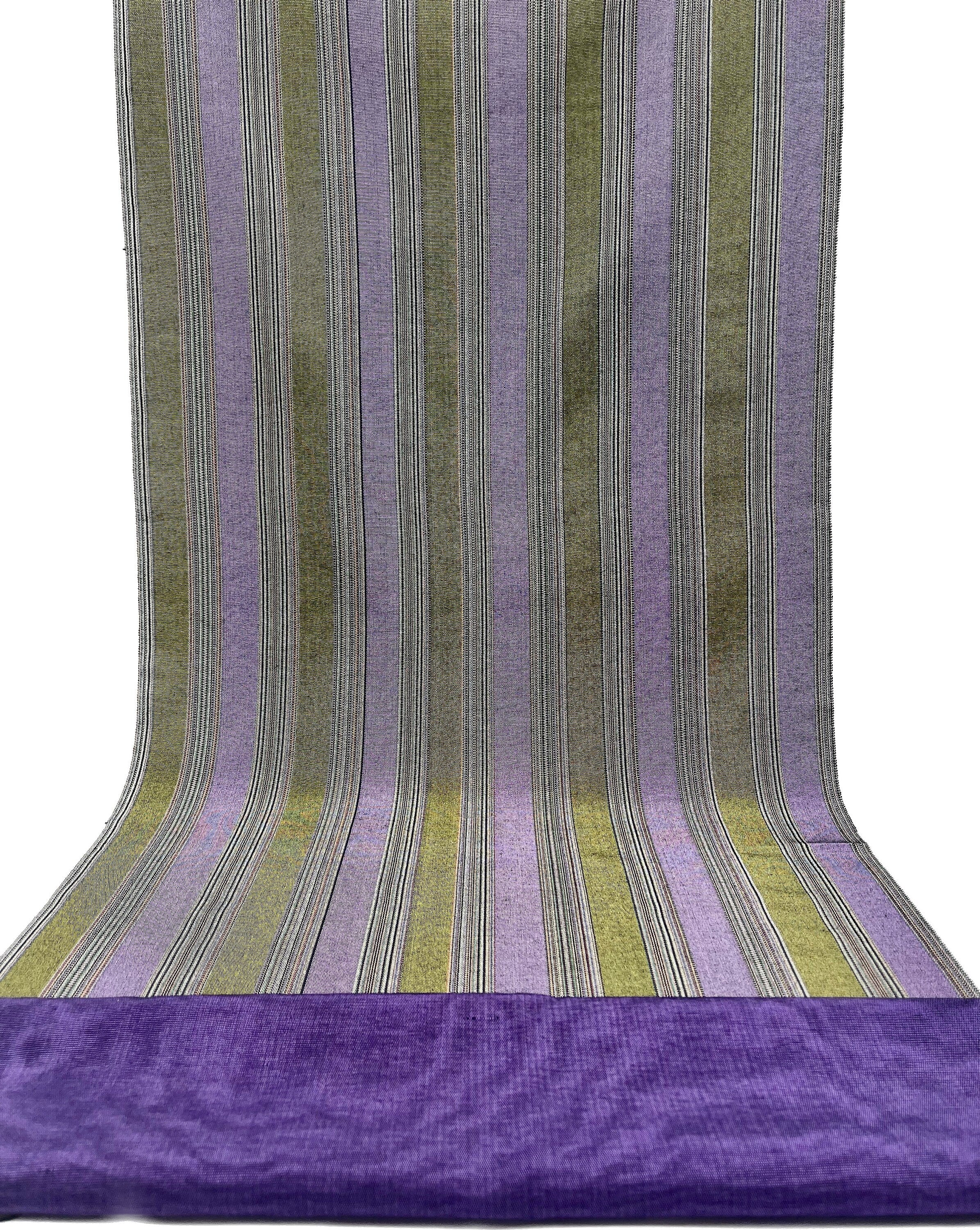 Purple Green Silk Home Textile Interior Fabrics.