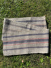 Antique Fabric, Rustic Handwoven Fabric With Stripes.