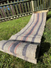 Antique Fabric, Rustic Handwoven Fabric With Stripes.