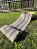 Antique Fabric, Rustic Handwoven Fabric With Stripes.