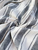 Sile Cloth Cotton Natural Fabric With Black Stripes.