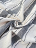 Sile Cloth Cotton Natural Fabric With Black Stripes.