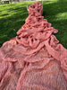 Pastel Orange Linen Fabric By The Yard, Textured Natural Fabrics.
