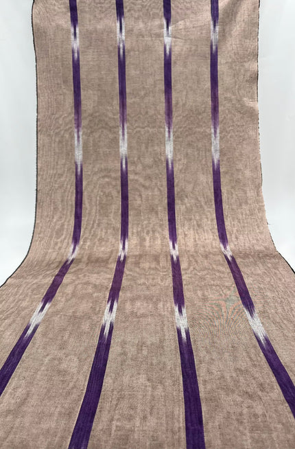 Ikat Purple Striped Silk Upholstery Home Textile Interior Fabrics Moire.