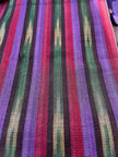 Purple Red Ikat Striped Silk Home Textile Interior Fabrics.