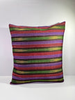 Purple Red Ikat Striped Silk Home Textile Interior Fabrics.