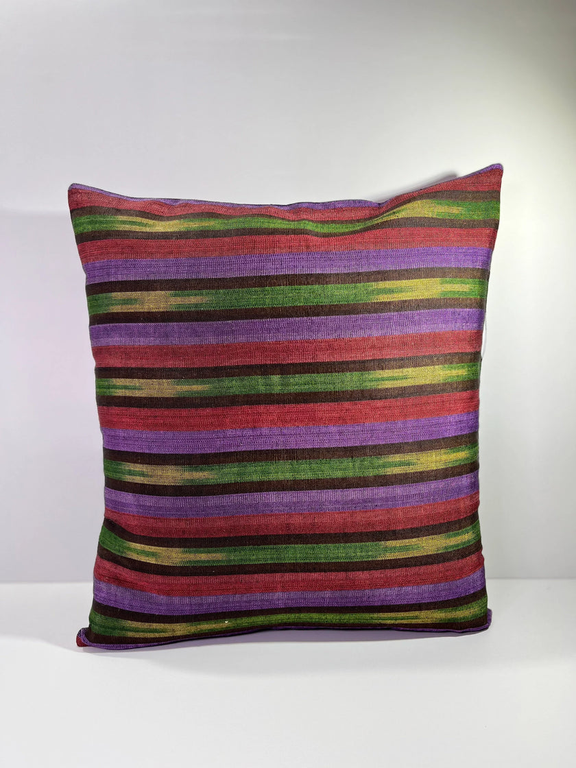 Osmanlı Başlık İçin Mor Kırmızı İkat Çizgili Lüks İpek Döşeme, Ev Tekstili İç Mekan Kumaşları: Yastık Kılıfları, Kimono Esintili Tasarımlar, İpek Şantung, El Dokuma Kumaşlar