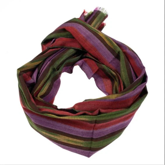 Osmanlı Başlık İçin Mor Kırmızı İkat Çizgili Lüks İpek Döşeme, Ev Tekstili İç Mekan Kumaşları: Yastık Kılıfları, Kimono Esintili Tasarımlar, İpek Şantung, El Dokuma Kumaşlar