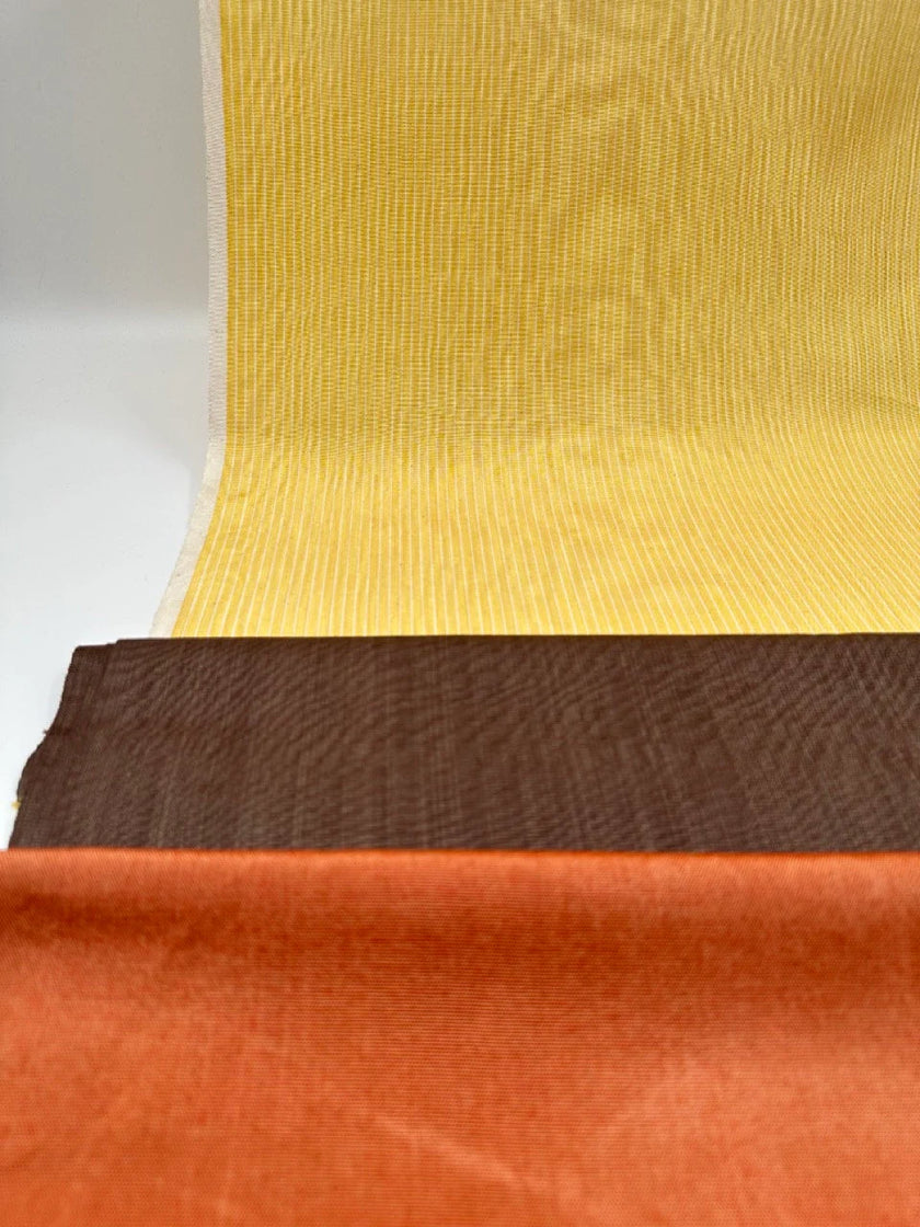 Pin Sarı Çizgili Lüks İpek Döşeme Osmanlı Başlık, Ev Tekstili İç Mekan Kumaşları: Yastık Kılıfları, Kimono Esintili Tasarımlar, İpek Şantung.