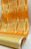 Ikat Yellow Striped Silk Home Textile Interior Fabrics Moire, Watermark Pattern.