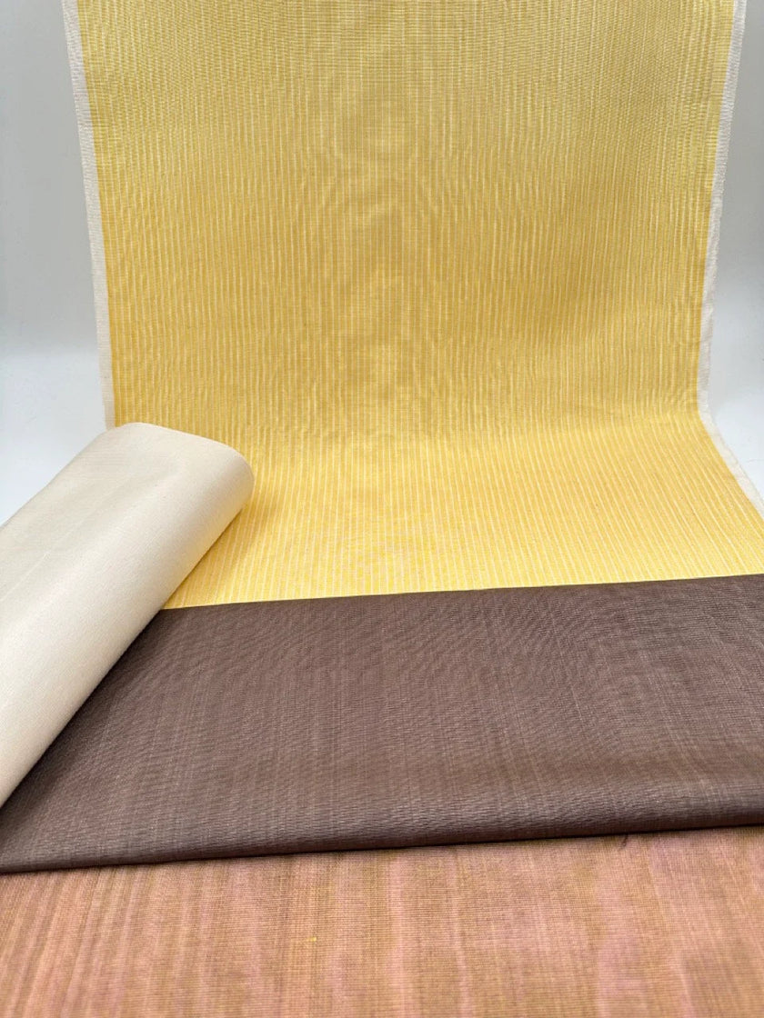 Pin Sarı Çizgili Lüks İpek Döşeme Osmanlı Başlık, Ev Tekstili İç Mekan Kumaşları: Yastık Kılıfları, Kimono Esintili Tasarımlar, İpek Şantung.