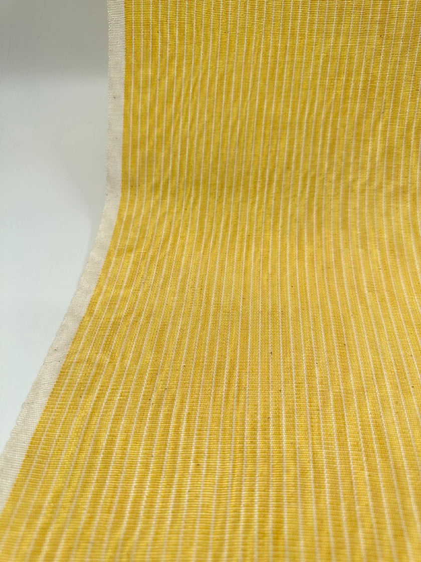 Pin Sarı Çizgili Lüks İpek Döşeme Osmanlı Başlık, Ev Tekstili İç Mekan Kumaşları: Yastık Kılıfları, Kimono Esintili Tasarımlar, İpek Şantung.