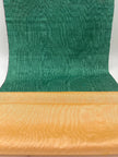Green Colour Silk Moire Home Textile Interior Fabrics, Watermark Pattern.