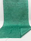 Green Colour Silk Moire Home Textile Interior Fabrics, Watermark Pattern.