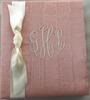 Pastel Pink Silk Moire Fabric, Watermark Pattern.